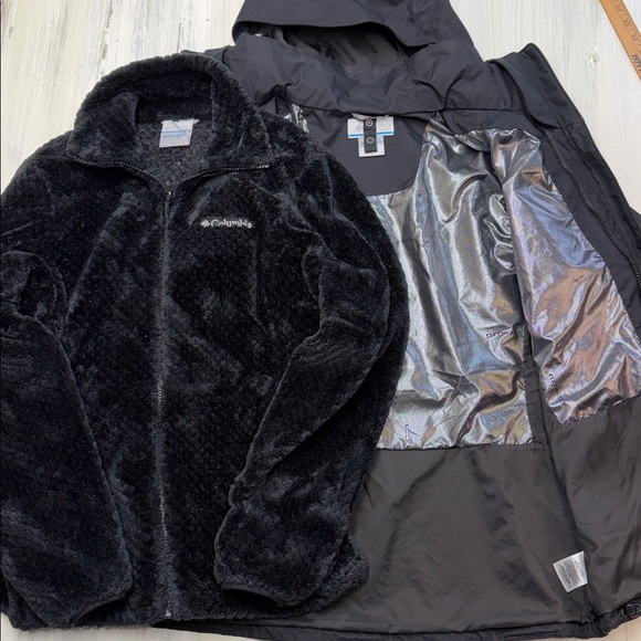 Columbia Bugaboo II Fleece Interchange 3-in-1 Jacket Black Sz S - Picture 10 of 16